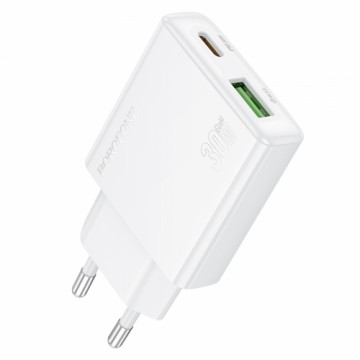 OEM Borofone Wall charger BN25 Wish - USB + Type C - PD QC 3.0 30W white