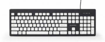 Gembird Chocolate Keyboard USB US Black, White keys