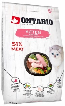 Сухой корм для котят - Ontario Cat Kitten Chicken, 2 кг