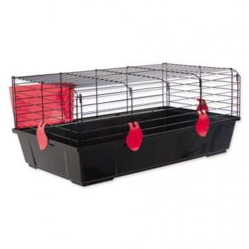 Rabbit cage : Small Animal Michal, 100*55*39 cm, black|red