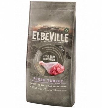 Dry food for dogs - ELBEVILLE Adult All Breeds Fresh Turkey Fit and Slim Condition 20 kg