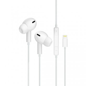 Jellico X12 In-Ear Music and Calls Headset Lightning 1.2m Cable with Microphone and Remote White