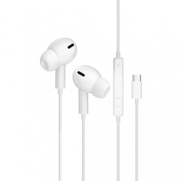 Jellico X12 In-Ear Music and Calls Headset USB-C (Type-C) 1.2m Cable with Microphone and Remote White