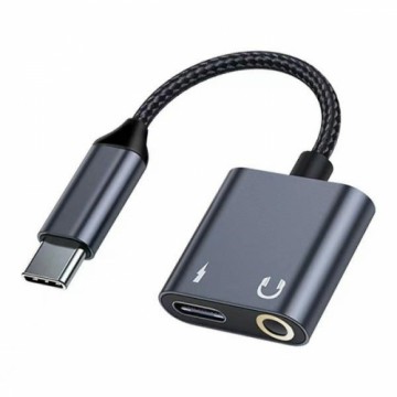 Beline Adapter rozdzielający USB-C na USB-C|Jack 3,5mm czarny|black DAC BLNAA01