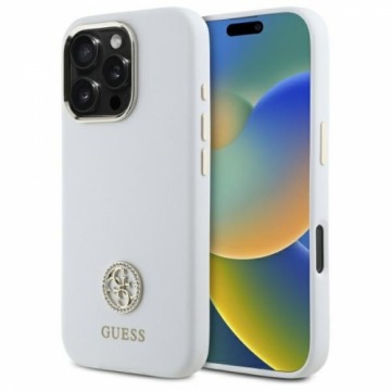 Guess GUHCP16XM4DGPH iPhone 16 Pro Max    6.9" biały|white hardcase Silicone Logo Strass 4G