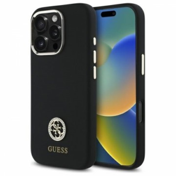 Guess GUHCP16LM4DGPK iPhone 16 Pro 6.3"   czarny|black hardcase Silicone Logo Strass 4G