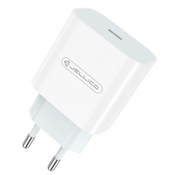 Jellico AK-180 PD 20W Universālais / iPhone 15 / 16 ātrs lādētājs 1x USB-C (5-12V) Balts