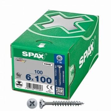 Skrūvju kaste SPAX Wirox T30 Plakana galva 6 x 100 mm 100 gb.