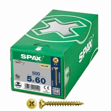 Skrūvju kaste SPAX Yellox Z2 Plakana galva 5,0 x 60 mm 500 gb.