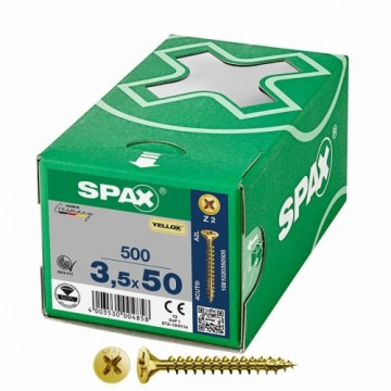 Skrūvju kaste SPAX Yellox Z2 Plakana galva 3,5 x 50 mm 500 gb.