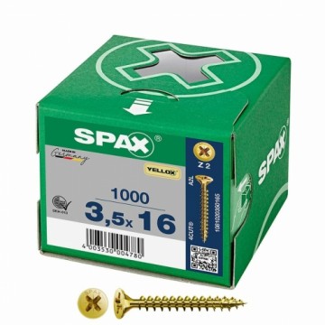 Skrūvju kaste SPAX Yellox Z2 Plakana galva 3,5 x 16 mm 1000 Unidades