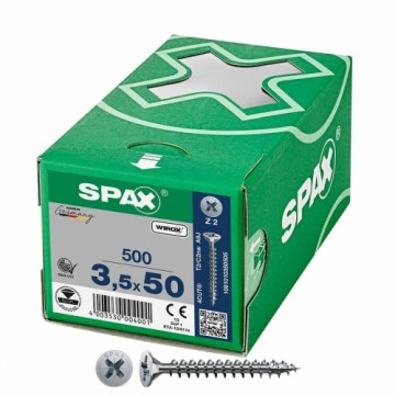 Skrūvju kaste SPAX Wirox Z2 Plakana galva 3,5 x 50 mm 500 gb.