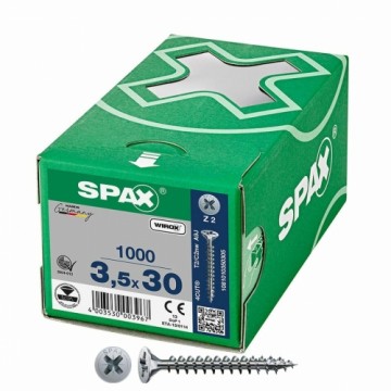 Skrūvju kaste SPAX Wirox Z2 Plakana galva 3,5 x 30 mm 1000 Unidades