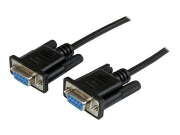 StarTech.com 2m Black DB9 RS232 Serial Null Modem Cable F|F - DB9 Female to Female - 9 pin RS232 Null Modem Cable - 2 meter, Black - null modem cable - DB-9 to DB-9 - 2 m