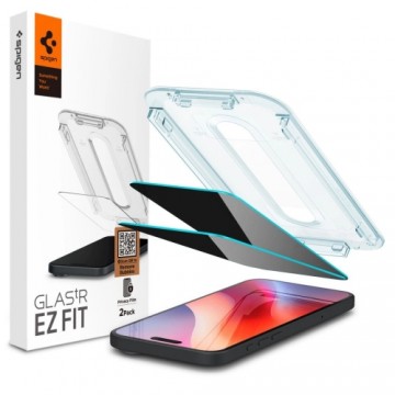 Spigen Glas.tR EZ Fit Privacy Tempered Glass for iPhone 16 Pro - 2 pcs.