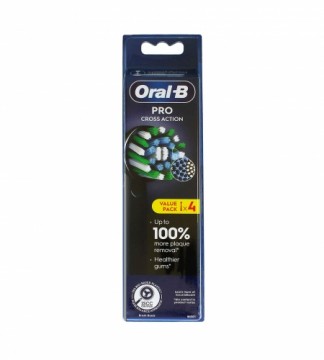 Oral-B Pro Cross Action Replacement Brush Heads 4pcs Black