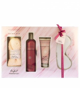 The Indulgent Bathing Co. Serene Moments Perfect Pamper Set gift set bath foam 300 ml + foot cream 100 ml + sleeping mask + socks