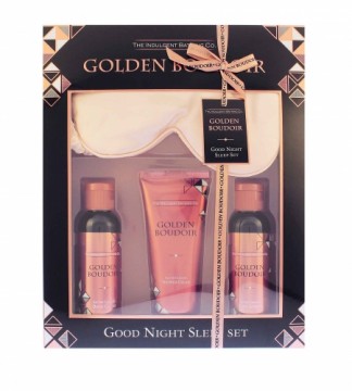 The Indulgent Bathing Co. Golden Boudoir Good Night Sleep Set gift set body lotion 100 ml + shower cream 100 ml + bath foam 100 ml + sleeping mask