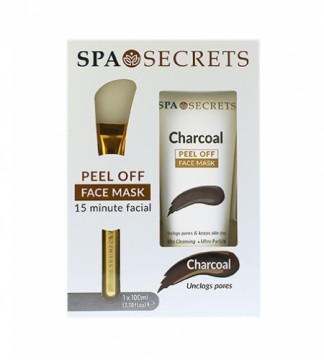 Xpel Spa Secrets Peel Off Face Mask gift set Spa Secrets Charcoal Peel Off 100 ml + applicator