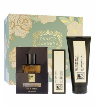 Panier Des Sens L'Olivier eau de parfum 50 ml + cleansing gel for face, body and hair 200 ml + gel face cream 75 ml gift set For men