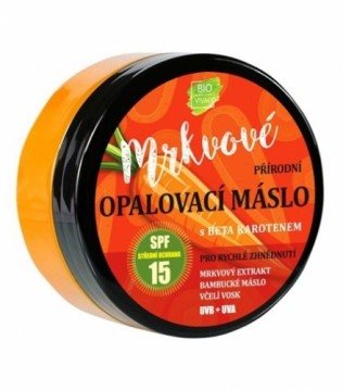 Vivaco 100% Natural suntan butter with carrot extract SPF 15 150 ml