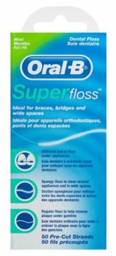 Oral-B Super Floss dental floss - cut tapes 50 pcs