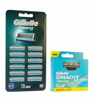 Gillette Mach3 spare blades for men 12 pcs