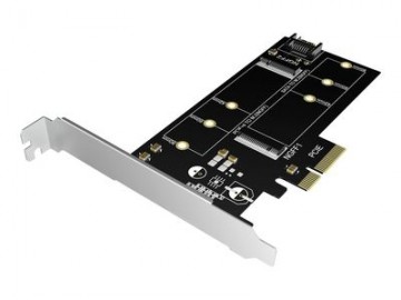 ICY BOX storage controller IB-PCI209 - 2 x M.2 SSD|SATA, PCIe 3.0 x4