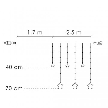 Springos zvaigžņu aizkars 138 LED  CL4133