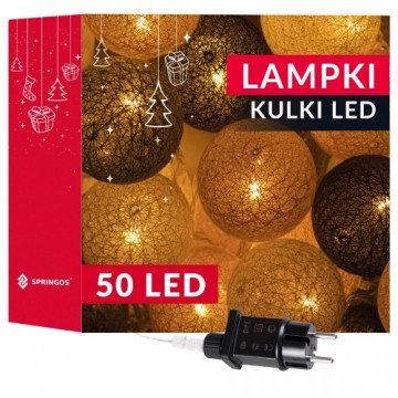 Gaiša gaismas virtene Springos  CL0155 50 Led