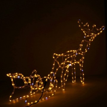 CL1224 LIGHTING REINDEER WITH 264 LED SLIDE