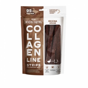 WIEJSKA ZAGRODA Collagen Line Collagen strips Goose - dog treat - 100g