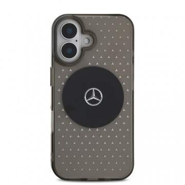 Mercedes PC|TPU Star Pattern MagSafe Case for iPhone 16 Plus Black