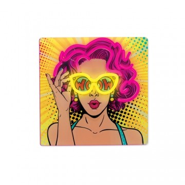 Neon ART LED POWER WOMAN yellow-purple FLA02 Forever Light