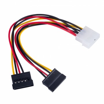 Adapter with cable Akyga AK-CA-16 Molex (m) | 2x SATA (f) 2x 15cm