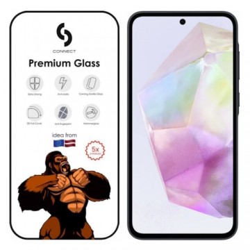 Connect Сonnect Corning Gorilla Ultra Izturīgs 3D aizsargstils priekš Samsung Galaxy A35 (A356E) (A356B) Melns rāmis