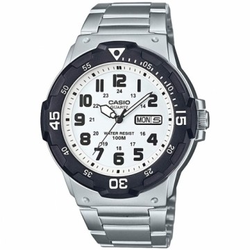 Vīriešu Pulkstenis Casio DIVER 100M Balts Sudrabains (Ø 44,5 mm)