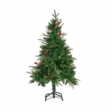 Christmas Tree Red Metal Brown Green Plastic