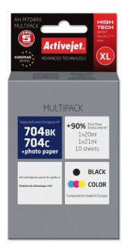 Activejet AH-M704RX ink (replacement for HP 704 CN692AE, CN693AE; Premium; 1 x 20 ml, 1 x 21 ml; black, color)