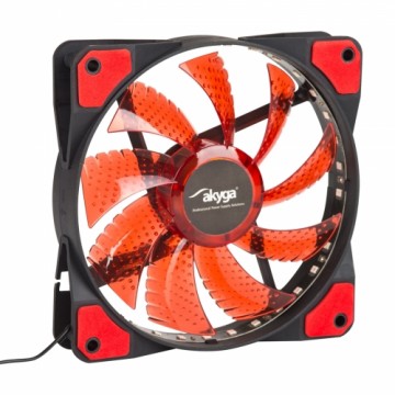 System fan Akyga AW-12E-BR 120mm 33 LED red Molex