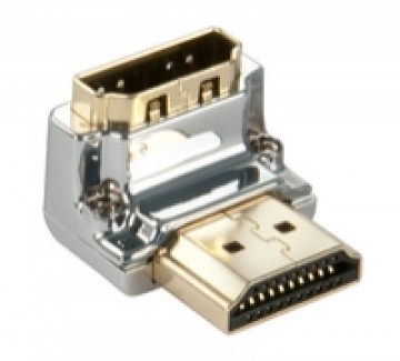 Lindy Adapter HDMI CROMO 90 Grad M|F "Runter"