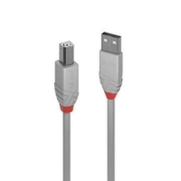 Lindy USB 2.0 Kabel Typ A|B Anthra Line 1m