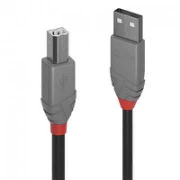 Lindy USB 2.0 Typ A an B Kabel Anthra Line 0.2m