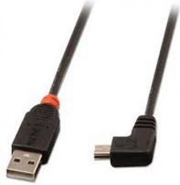 Lindy USB 2.0 Typ A|Mini-B 90o 0 5m  Mini-B Stecker rechts