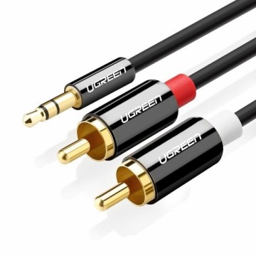 UGREEN 3,5mm Jack to 2RCA (Cinch) Cable 1m (black)