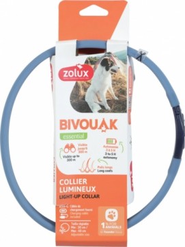 ZOLUX Obroża LED silikon BIVOUAK niebieska