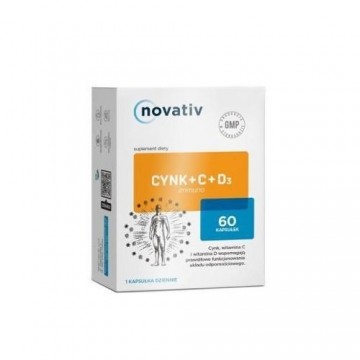 Medicinae Novativ Cynk + C + D3 immuno 60 kapsułek