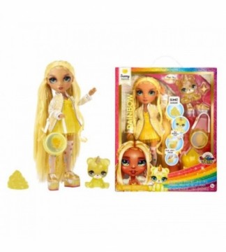 Lelle MGA Rainbow High Classic Doll Sunny ar gļotām un mājdzīvnieku 28 cm 120186