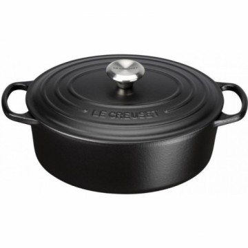 ( ПОВРЕЖДЕННАЯ УПАКОВКА ) Le Creuset Чугунная кастрюля овальная 31 см / 6,3 л матовая черная