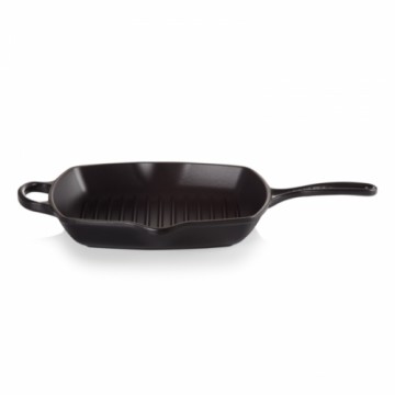 ( BOJĀTS IEPAKOJUMS )  Le Creuset Čuguna grillpanna kvadrātveida 26x26cm matēti melna